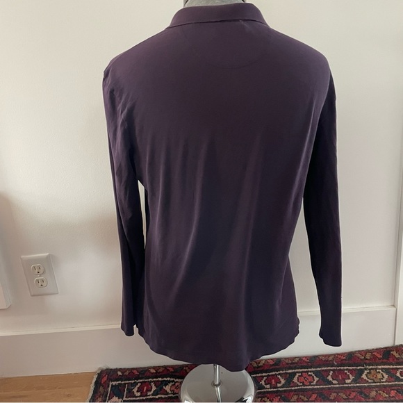 VINCE Long sleeve polo shirt size (M) - Picture 3 of 4